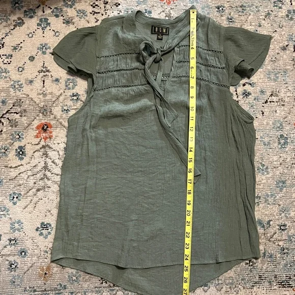 OLM Sage Green Flutter Sleeve Blouse - Picture 8 of 13